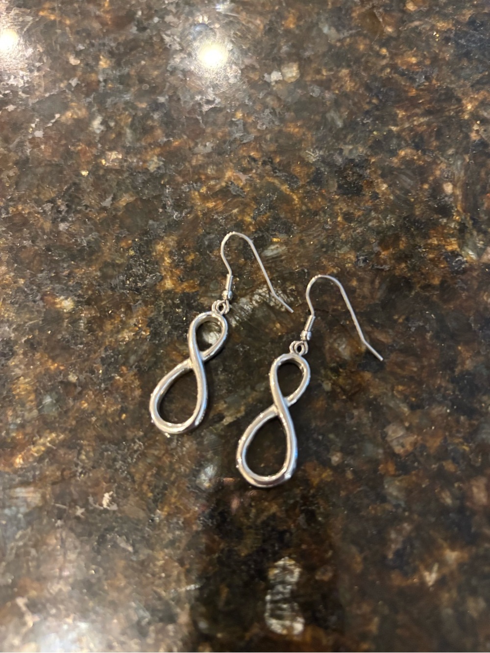 Silver Infinity Drop Earrings - Women Jewelry